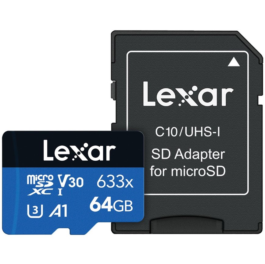 LEXAR MEMORIA MICRO SD XC 64GB CLASE 10 A1 100MB/S