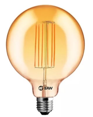 BAW G125L8C LAMPARA LED VINTAGE G125 8W 2700K BLANCO CALIDO GLOBO