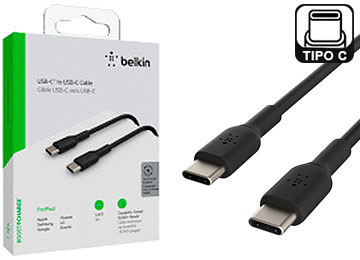 BELKIN ORIGINAL - CABLE USB TIPO C M A USB TIPO C M 1M BELKIN HASTA 60W