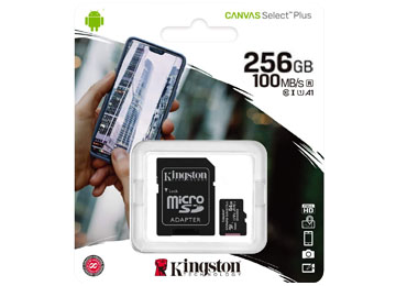 KINGSTON CANVAS SELECT PLUS - MEMORIA MICRO SD 256GB PLUS 100 MB/S