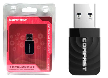 [7617] PLACA DE RED WIFI USB COMFAST CF-812AC 1300MBPS DUAL BAND 2.4GHZ 5.8GHZ