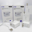 IMEGA CARGADOR USB 67W CARGA RAPIDA + CABLE USB TIPO C 1MT