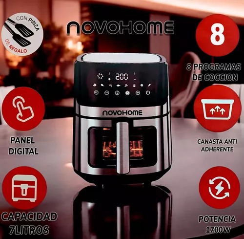 Novohome Nh-Af70Wix Air Fryer Freidora 7Lts 1700W Black (copia)