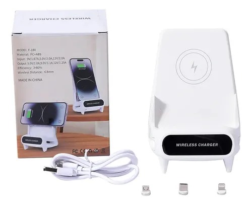 Base De Carga Wireless Charger F-180 15W Tipo C