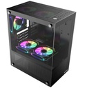 Raptor Gabinete Nova Prime Tg X2 Mid-Tower Rgb Fan X3 Black