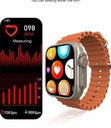 Smartwatch Fu16 Ultra 3 Plateado Malla Negra Llamadas Ritmo Cardíaco Modos Deportivo