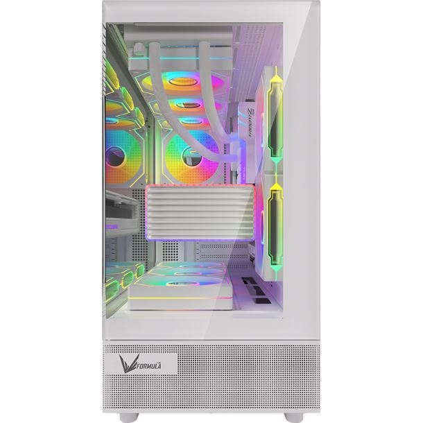 Formula V Gabinete Gamer Crystal Z8 Floe White Atx + 6 Fans Frgb 