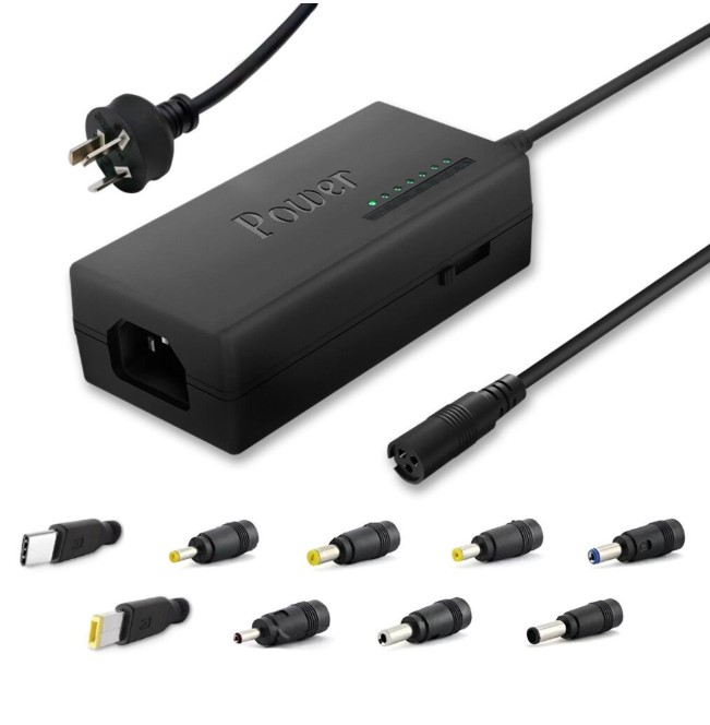 Only Cargador de Notebook mod-504 96w 9 conectores pin de notebook universales con selector de Voltaje