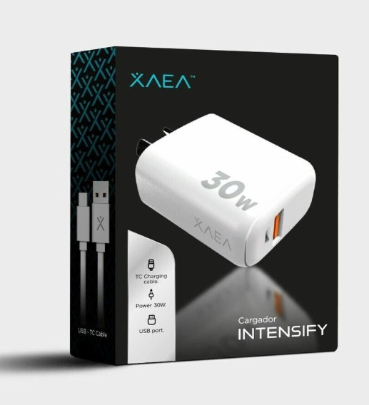 Xaea Cargador Celular Intensify 30w usb + tipo c