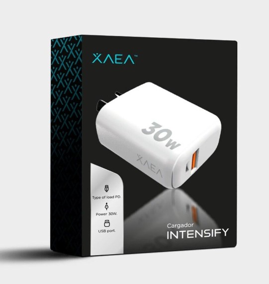 Xaea Cargador Celular Intensify 30w usb + tipo c - Sin cable usb a tipo c - carga rapida - Modx-c015sin