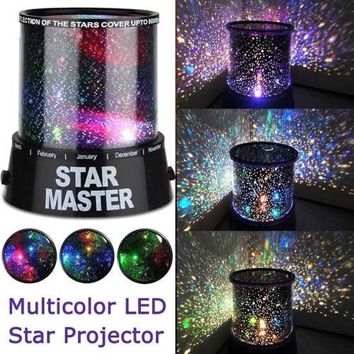 Dinax Lampara Luz Proyector Estrellas Starmaster Usb/3 Pilas Aa  No Incluidas