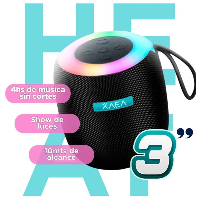 Xaea Heat 3" Modo-022 Parlante bluetooth wireless