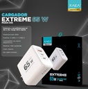 Xaea Extreme Cargador 220v 65w modx-616 6.2A 1USB + 2 tipo c Blanco