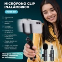 Microfono Clip Inalambrico Doble con Tipo c + Lightning iphone Mods-891