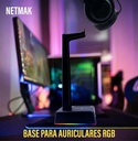 Netmak Nm-Hs430 Base Para Auricular Rgb + Hub 3 Usb