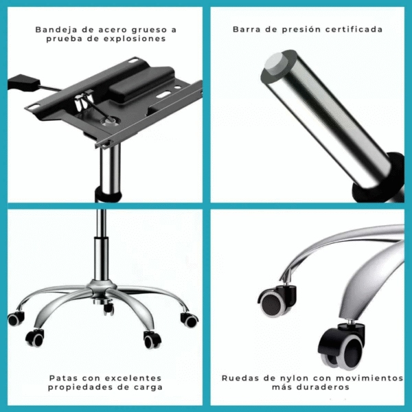 Global Silla De Escritorio Mesh Tf101 Con Ruedas Regulación Altura Respaldo Alto Soporta 120Kg