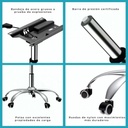 Global Silla De Escritorio Mesh Tf101 Con Ruedas Regulación Altura Respaldo Alto Soporta 120Kg