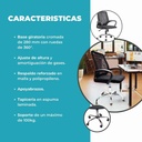 Global Silla De Escritorio Mesh Tf101 Con Ruedas Regulación Altura Respaldo Alto Soporta 120Kg