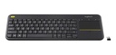 Teclado Logitech K400 Plus Inalámbrico Touchpad