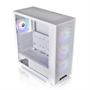 Thermaltake Gabinete Tt H390 Mid-Tower Tg Fan Argb X4 White C/Fuente 750W 80 Plus Bronze 
