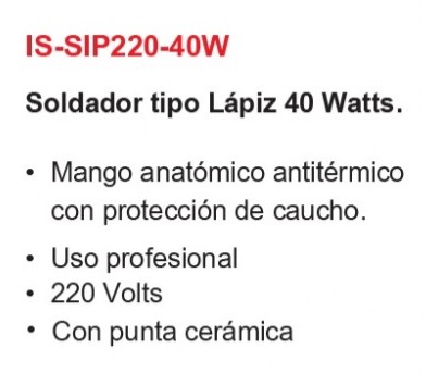 Soldador 40w Punta Ceramica C/apoya Soldador