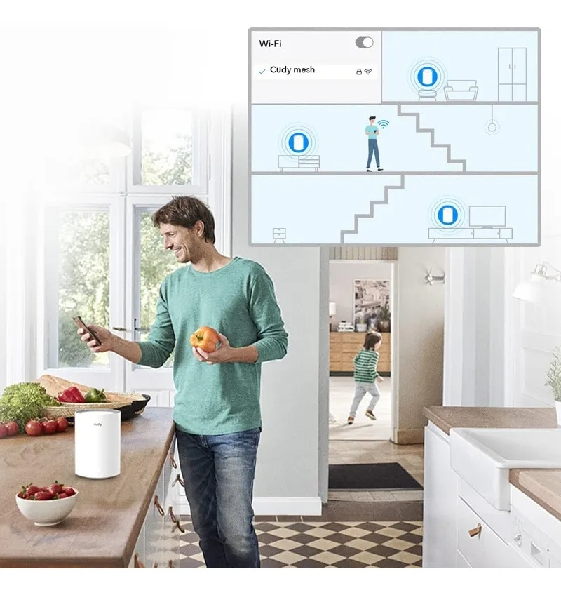 Cudy Access point Mesh ac1200 wifi whole home mesh solution pack x2 ax1800 m1800 dual band