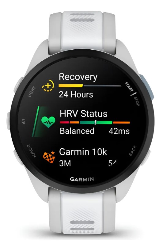 Garmin Forerunner 165 music gps running white amoled smartwatch