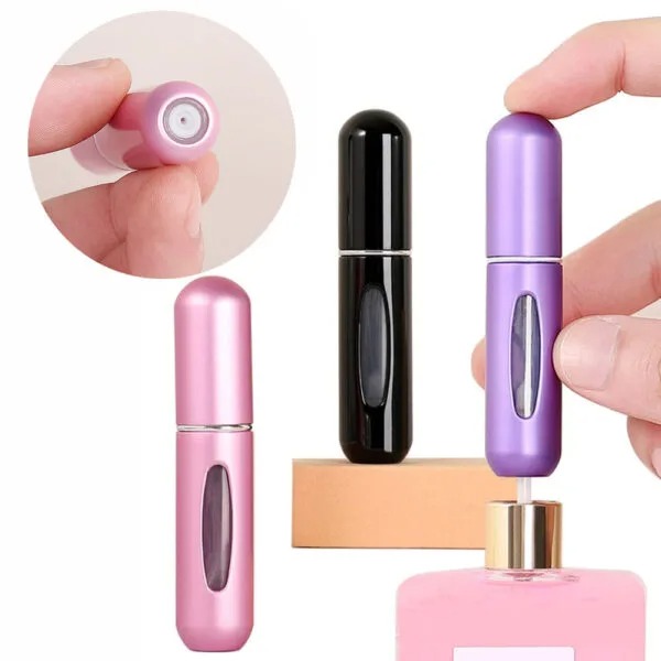 Mini Perfumero Portatil Recargable 5Ml Varios Colores