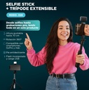 Soporte Tripode Con luz Led Extensible para celular Modz-026 Selfie Stick