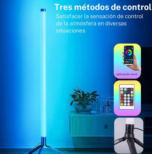 Jahro jhl-04 Barra Led Audioritmica con control remoto y App Efectos luz led Esquinero altura 104cm