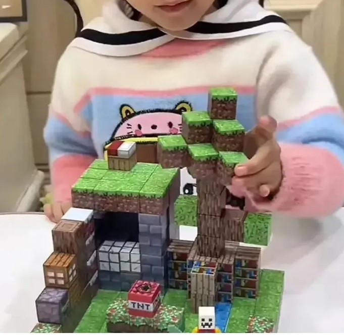 Minecraft Cubos imantados didacticos my world 87 piezas edad 3+