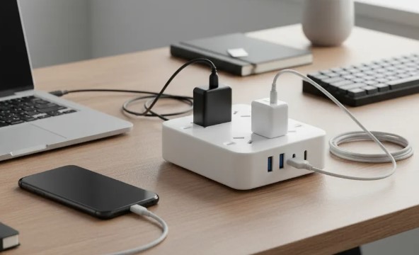 Trefi Trfpbase 4 tomas + 2 usb+ 2 usb tipo c prolongador zapatilla multiple 4 tomas + 2 usb + 2 usb tipo c