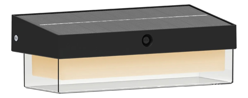 Trefi Aplique Solar Exterior 13W Luz Cálida 1300Lm 3000K Ip54  Con Sensor Nocturno 12Hs