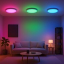 Trefi Plafon Led Smart Redondo Luz Rgb + Blancos 18W 1260Lm Compatible Con Alexa/Google/Smart Life