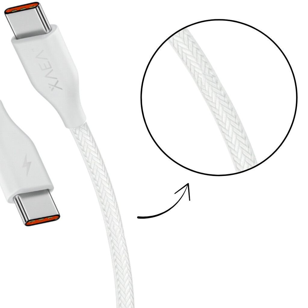 Xaea Only Sync-C Plus Cable Tipo C A Tipo C Carga Rapida Largo 1Mt 90% Cobre 