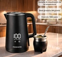 Novohome NH-EKV100 Pava electrica digital touch Negra 1500w 2lt indicador de temperatura