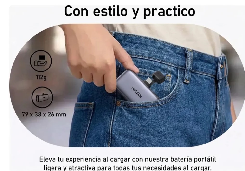 Ugreen nexode power bank tipo c 20w PB503