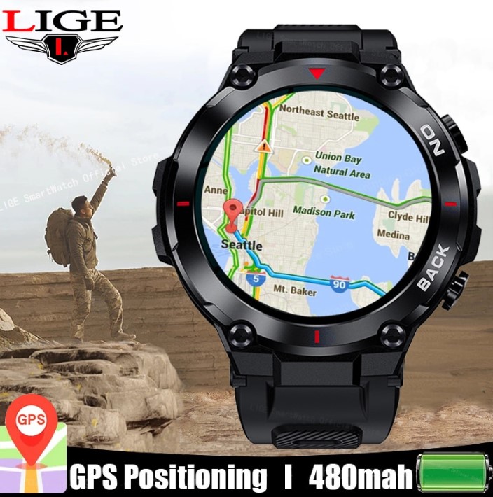 SMARWATCH LIGE BW1832A COLOR BLACK GPS SPORTS