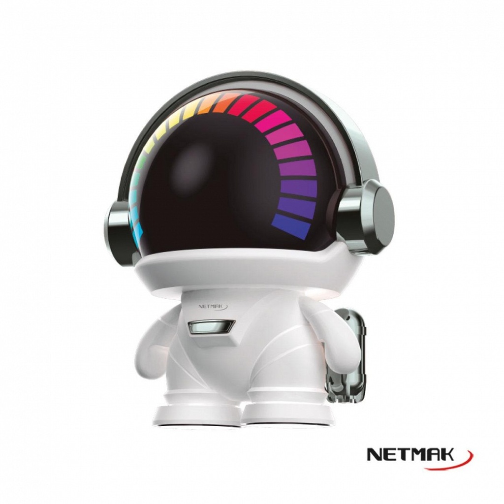 Netmak Nm-Alpha Parlante Robot Bluetooth Luces Audiorítmicas