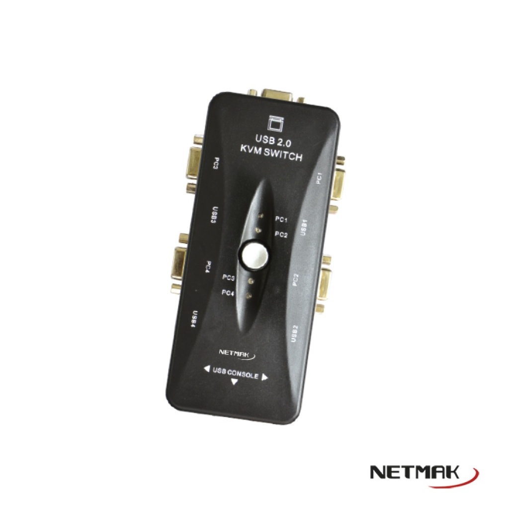 Netmak Nm-Kvm4 Switch Kvm 4 Puertos Usb Vga
