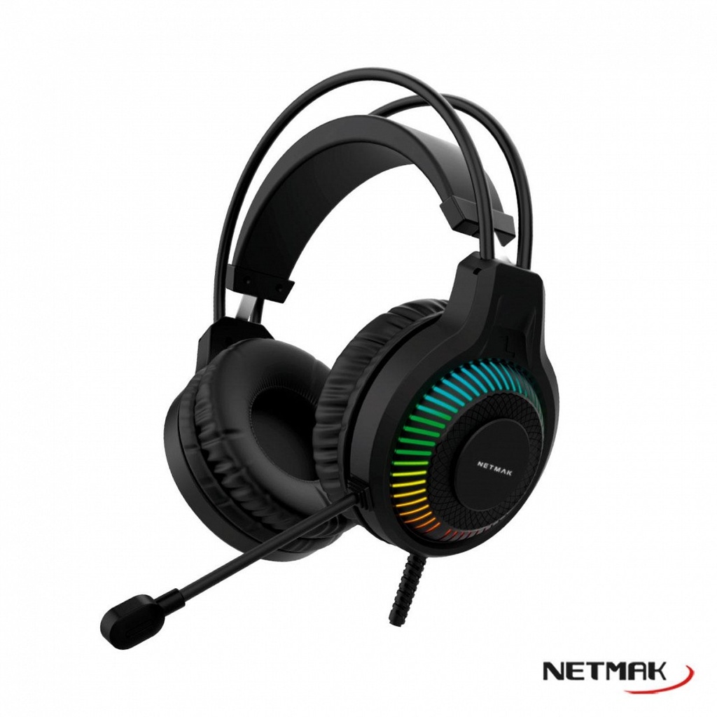 Netmak Nm-N18 Auricular Gamer Rgb Para Pc