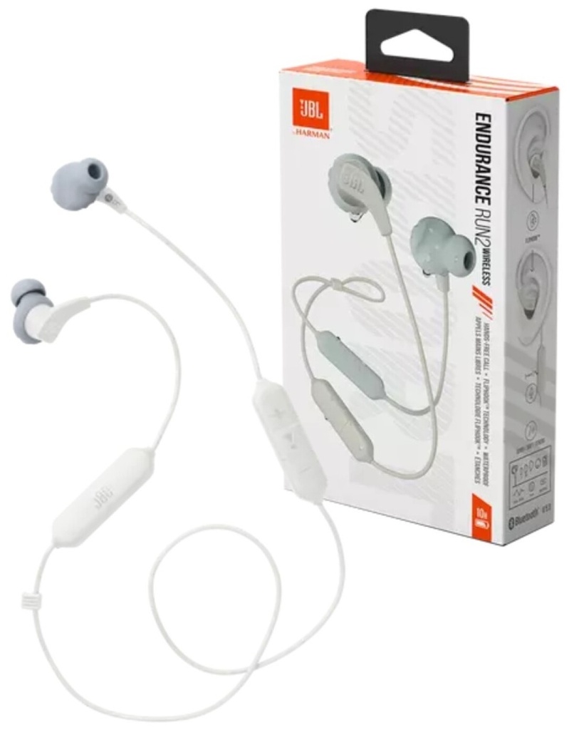 Auricular In Ear Jbl Endurance Run 2 Ipx5 Magnético Bluetooth 5.0 Blanco