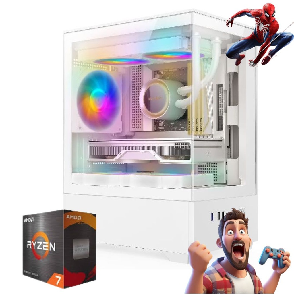 Pc Armada H11 Blanco Amd Am4 Ryzen 7 5700G Ram 32Gb 500Gb Fuente 750W 80+ Bronze + Sistema