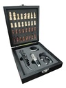 Set Descorchador Vino 5 Piezas Con Ajedrez  Mods-792 Negro
