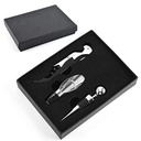 Set Sacacorcho Vino Y Vertedor 3 Piezas Mods-798 Negro