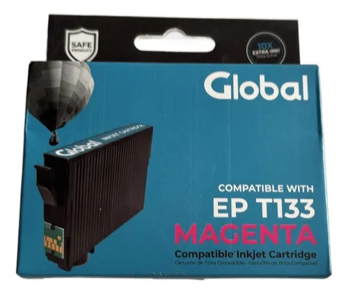 Global T133 Magenta Cartucho Epson Alternativo 13 Mls T133 Magenta