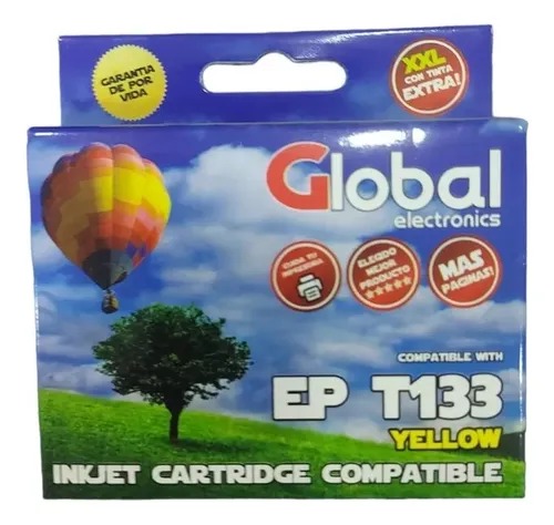 Global T133 Amarillo Cartucho Epson Alternativo 13 Mls T133 Amarillo