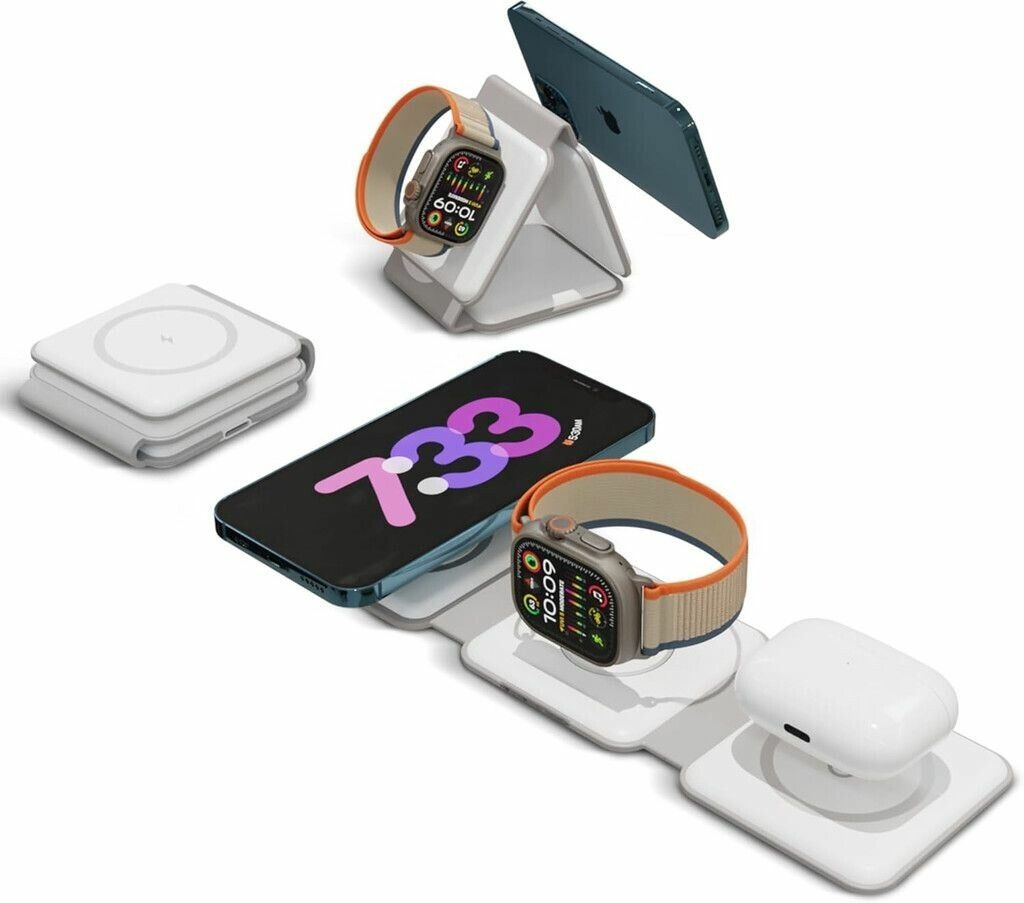 Xaea Cargador Wireless Magnético Tounix Estación De Carga 3 En 1 25W Carga Rápida Mods-724