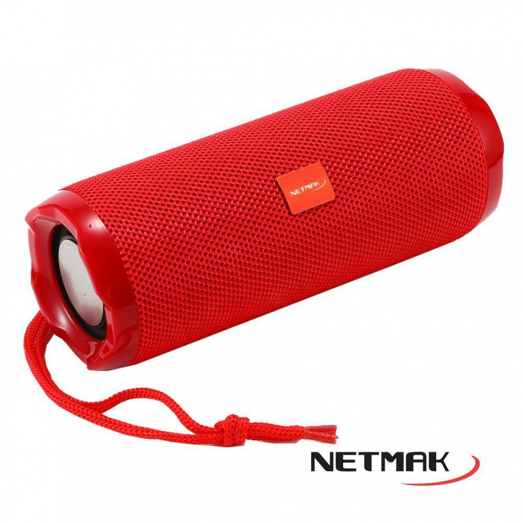 Netmak Nm-Flow-R Parlante Portatil Bluetooth 10W Color Rojo