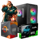 Pc Armada Gamer Aerocool Amd Ryzen 5 5500, Placa De Video Rtx 3050, 16Gb, Ssd 480 Gb, Sin Sistema, Fuente Aerocool 600W 80+ Bronze